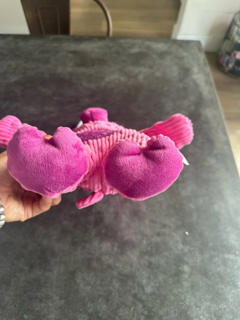 Petlou Pink Dotty‎ Friends Plush Pig Dog Toy with Chew Pad